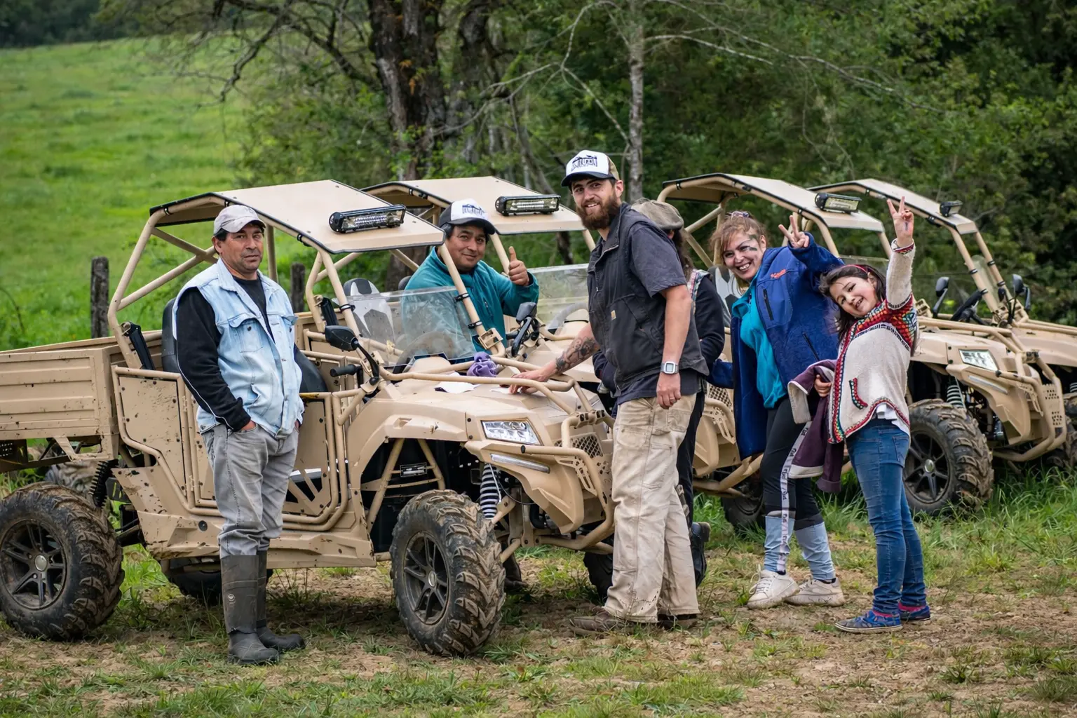 compressed five people UTVs
